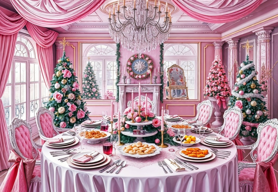Christmas Feast in Pink