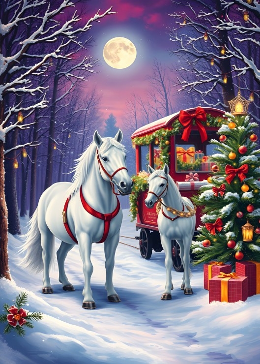 Horses at Christmas