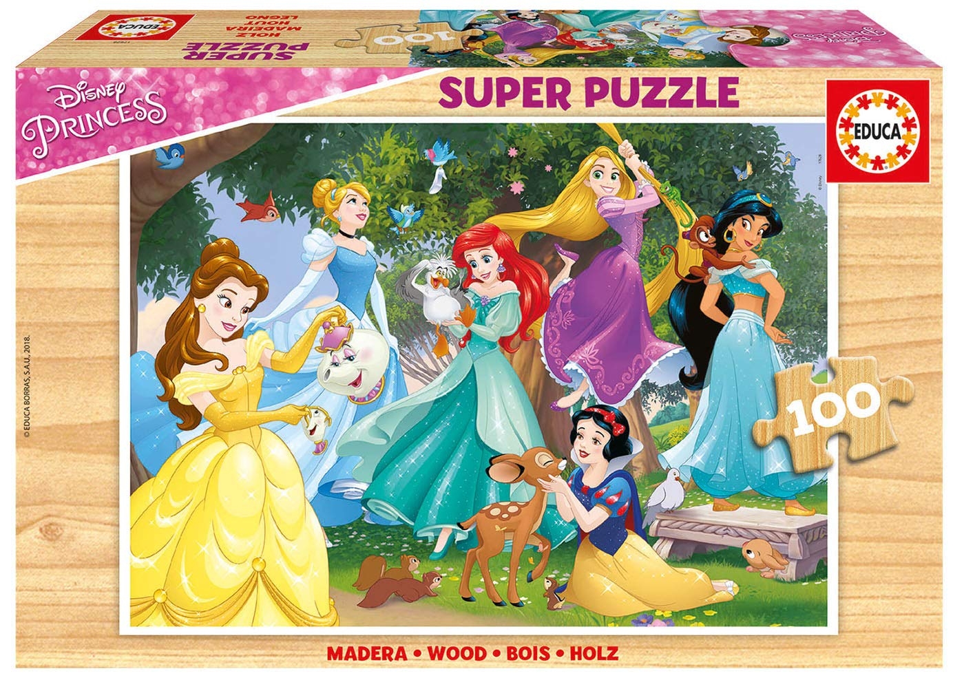 Wooden Puzzle - Disney Princess - Educa - 100 pieces | jigsawpuz…