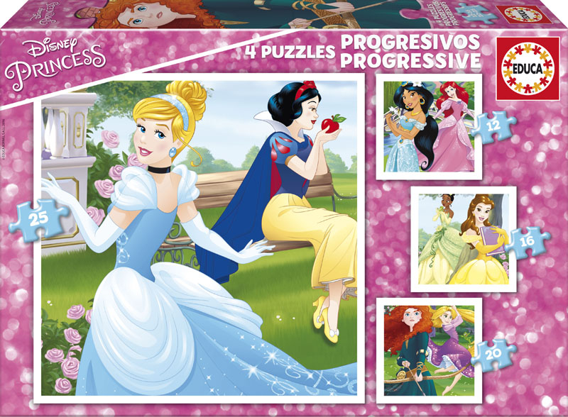4 Jigsaw Puzzles - Disney Princess