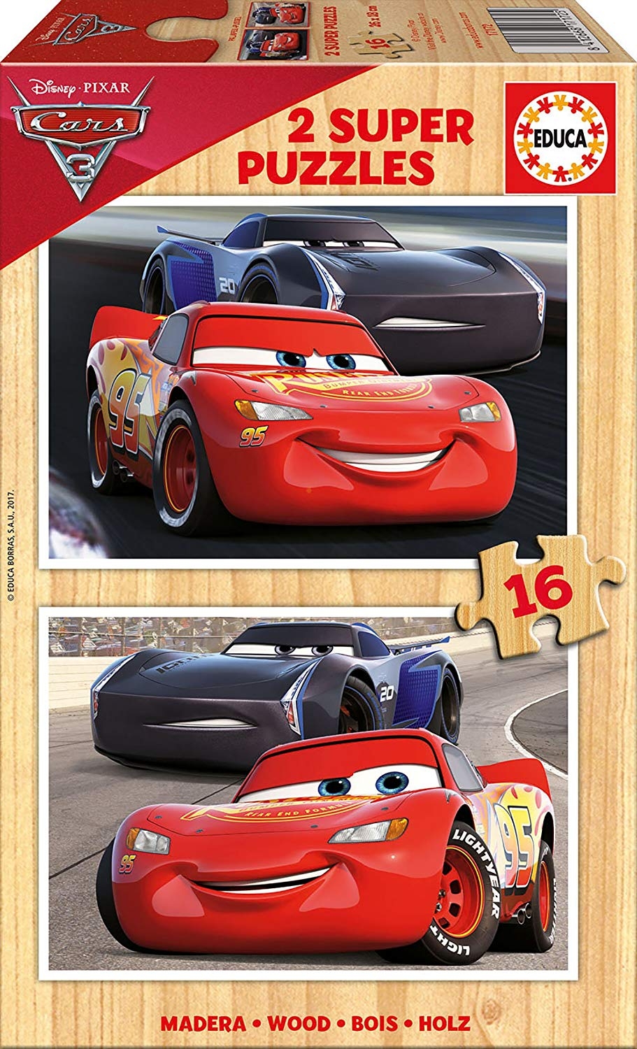 2 Wooden Jigsaw Puzzles - Cars