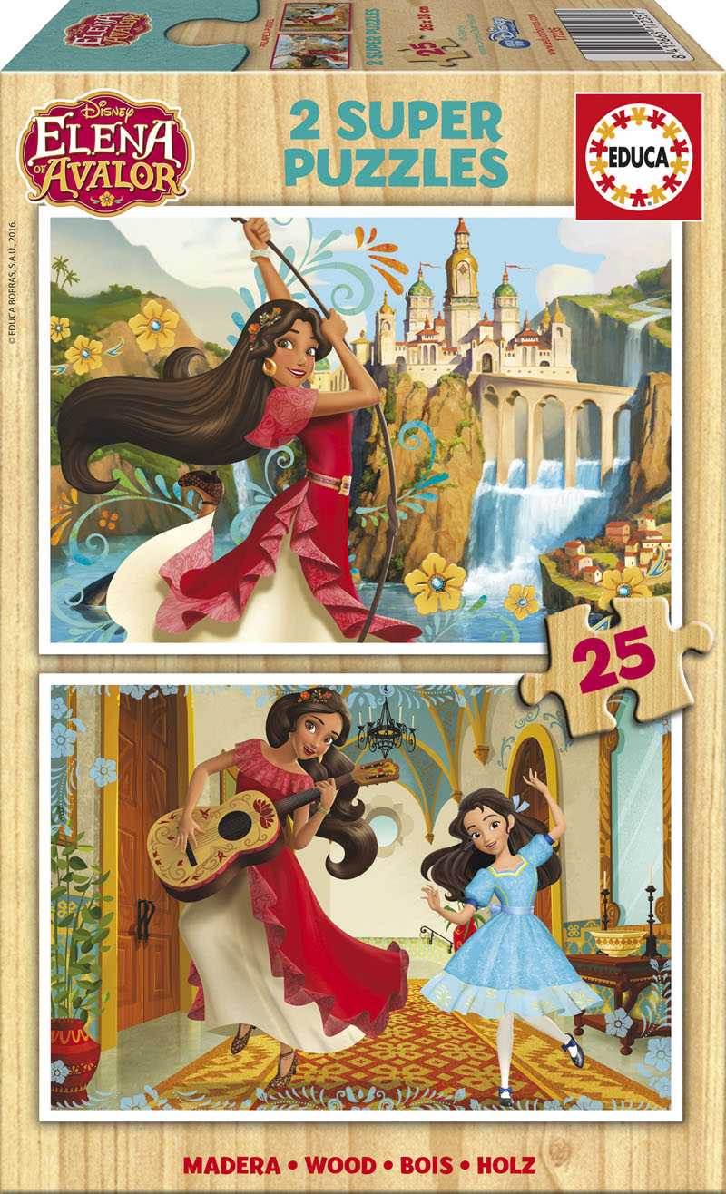 2 Wooden Jigsaw Puzzles - Elena d'Avalor