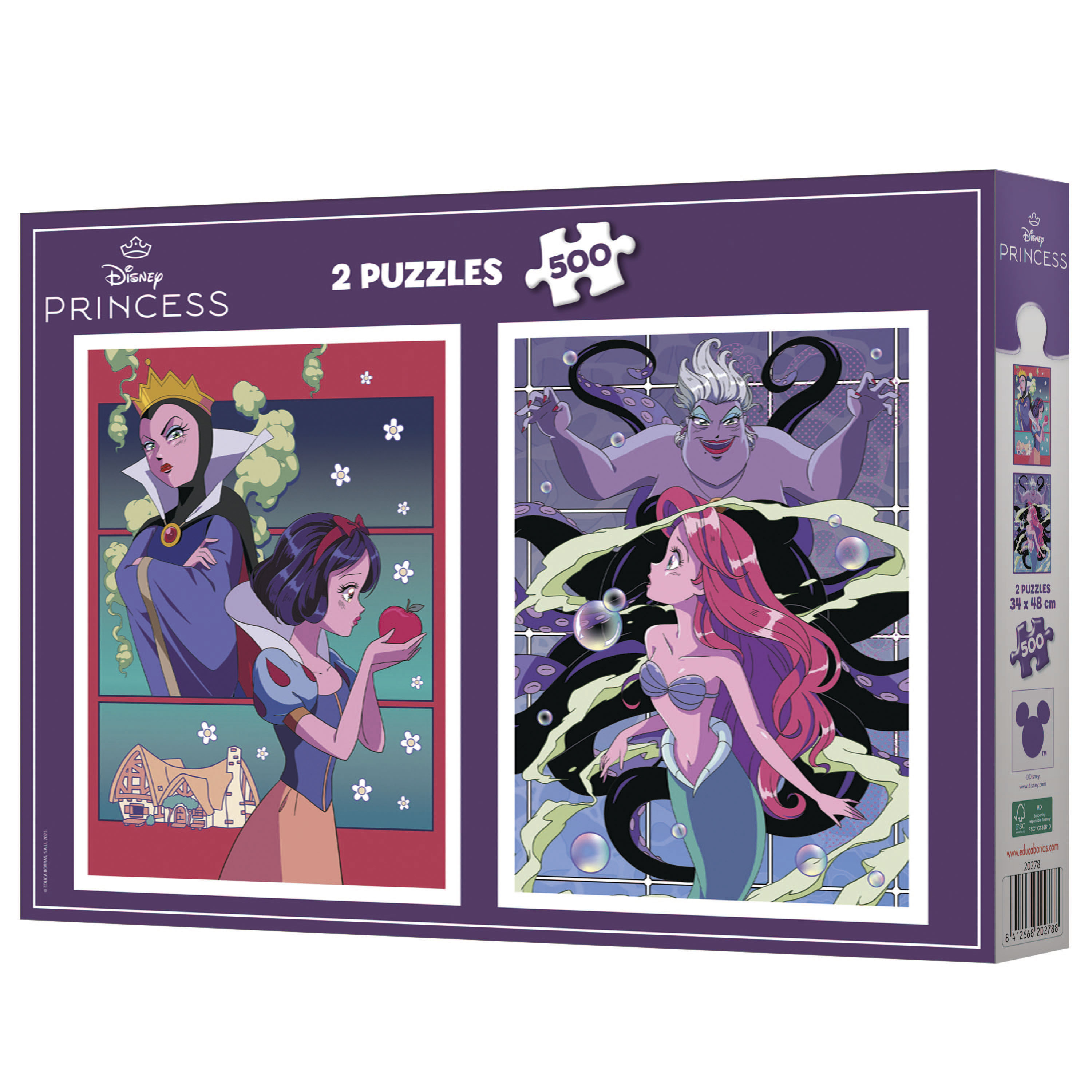 2 Puzzles - Disney Villains & Princess