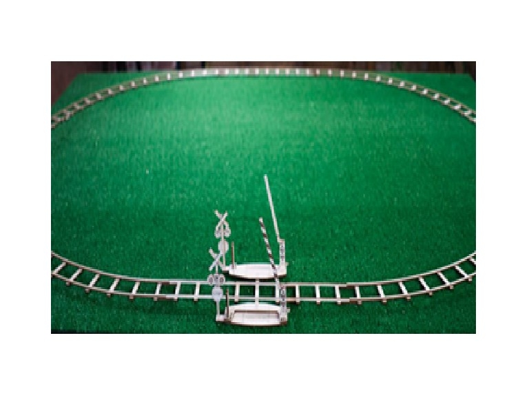3D Wooden Jigsaw Puzzle - Round rails + Crossing