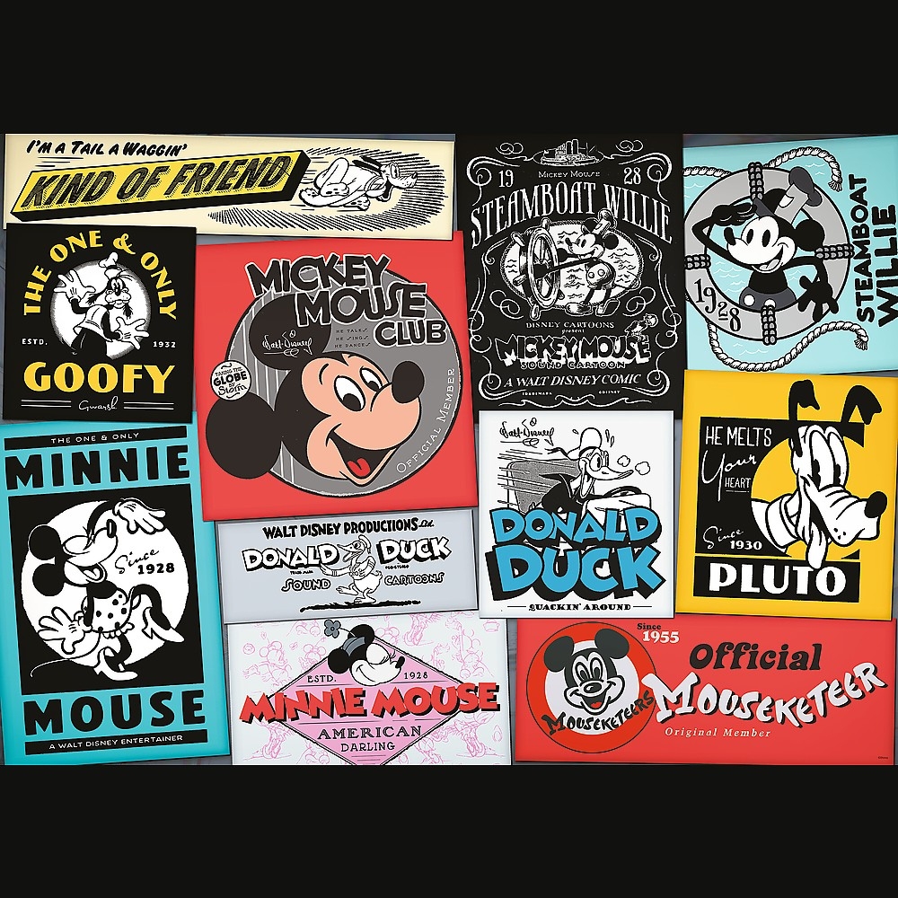 Disney Retro Posters - Trefl Prime - 1000 pieces | jigsawpuzzle.…