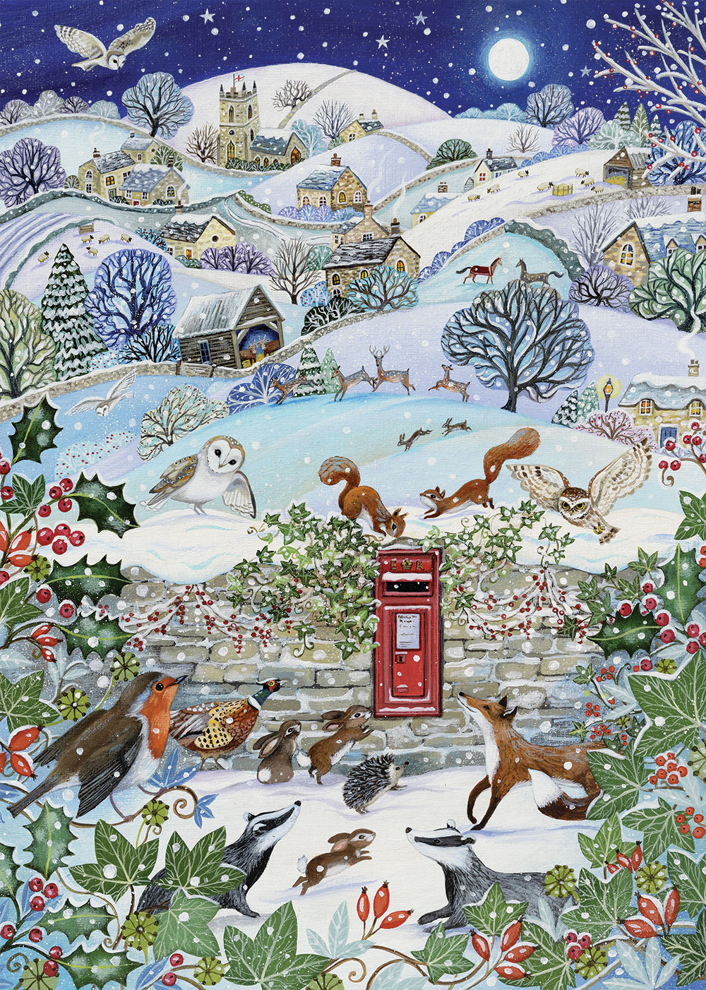 Village on a Winter Night