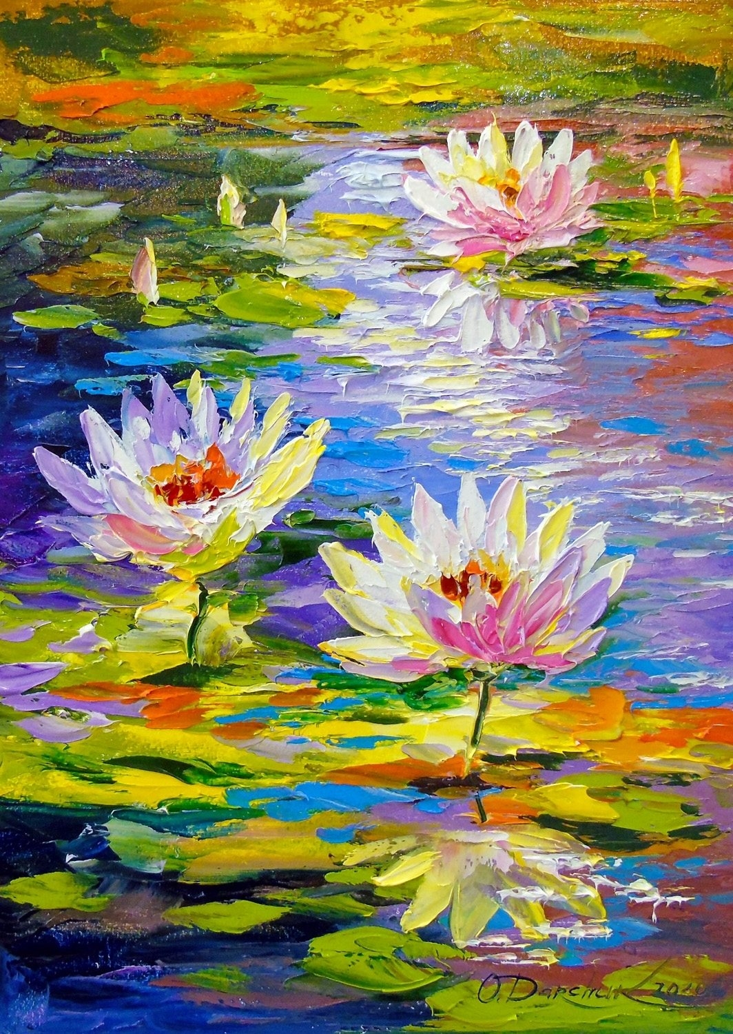 Water Lilies in the Pond