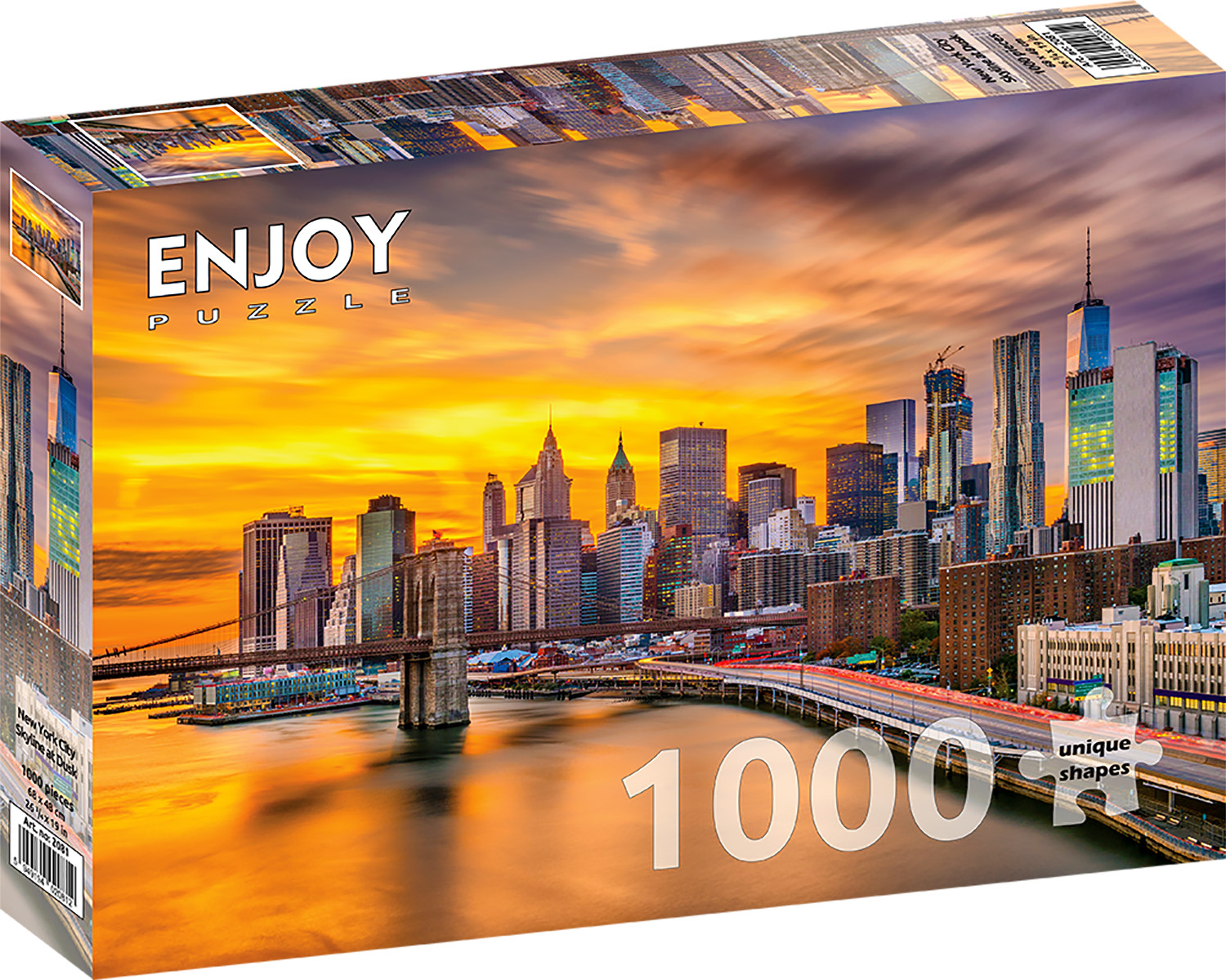New York City Skyline at Dusk - Enjoy Puzzle - 1000 pieces | jig…