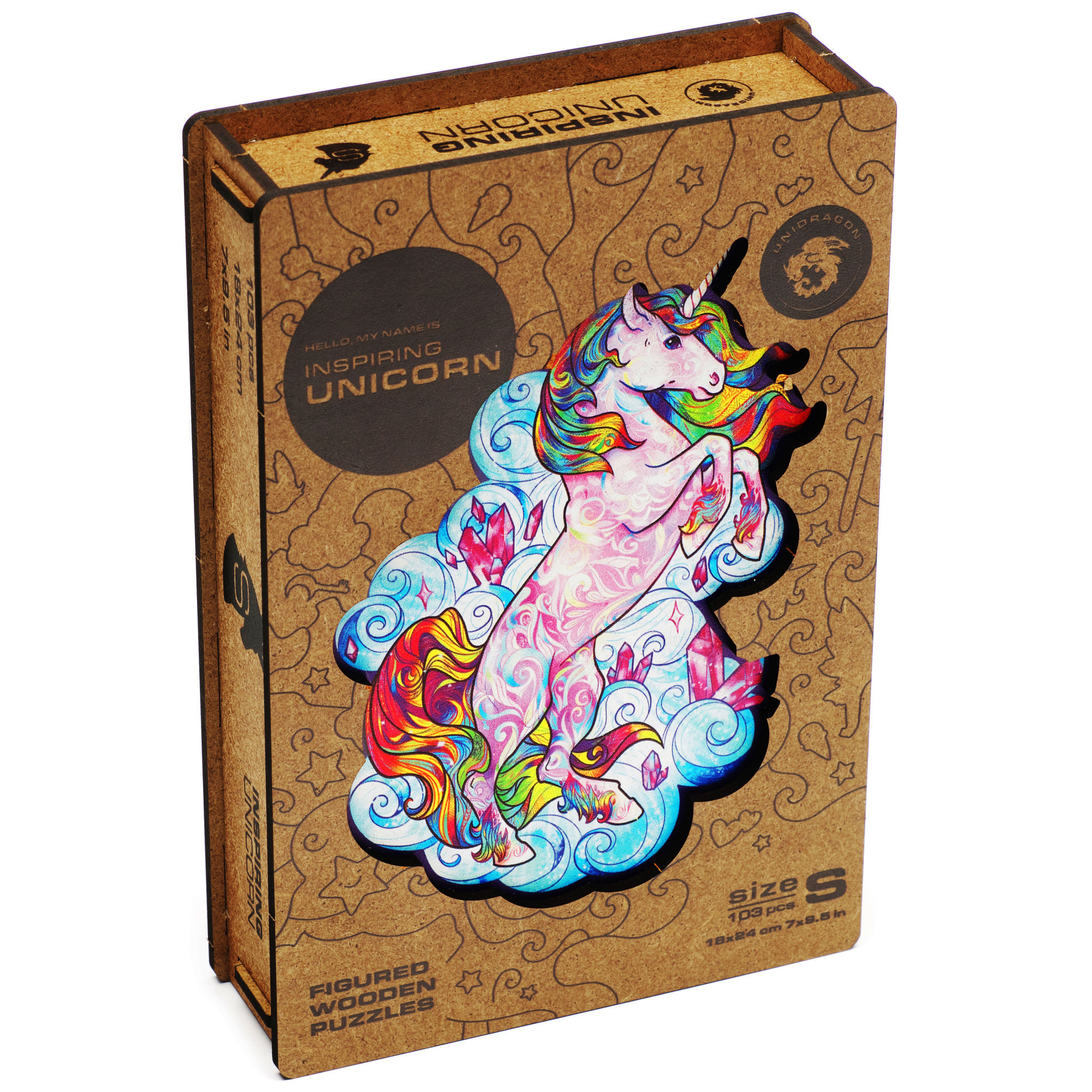 Unidragon - Jigsaw puzzle Inspiring Unicorn - Size M - 103 pieces ...