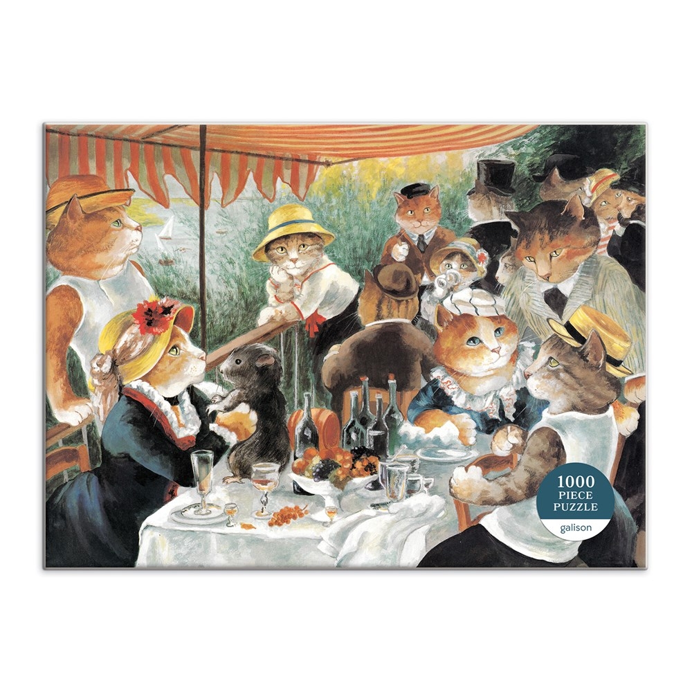 Luncheon of the Boating Party Meowsterpiece - 1000 Piece Puzzle
