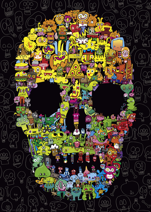 Jon Burgerman - Doodle Skull