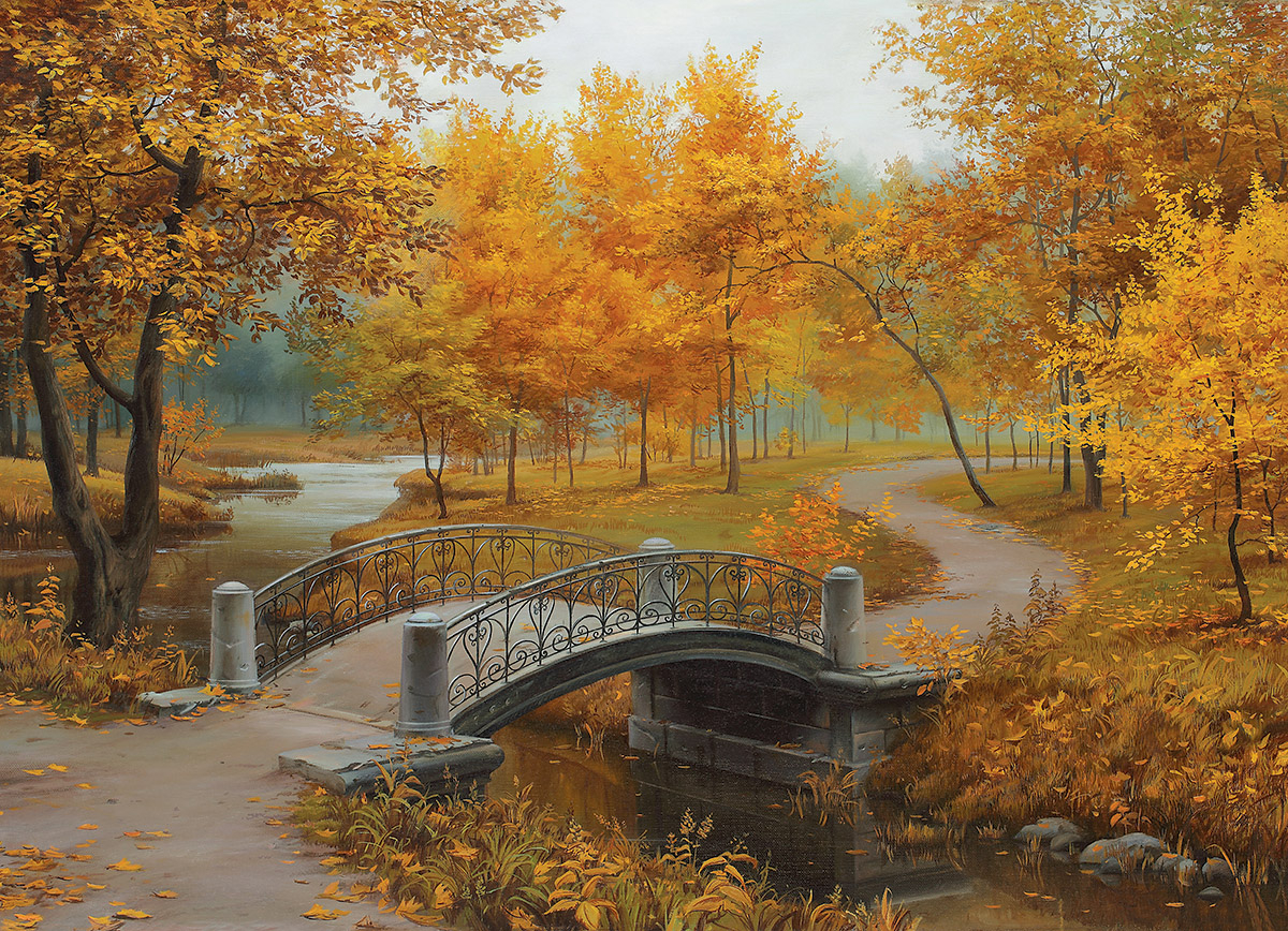 Autumn in an Old Park by Eugene Lushpin