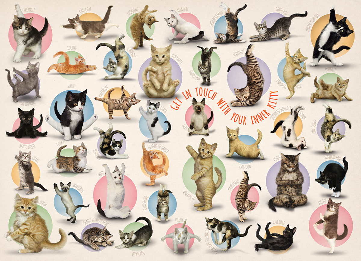 XXL Pieces - Familiy Puzzle: Yoga Kittens