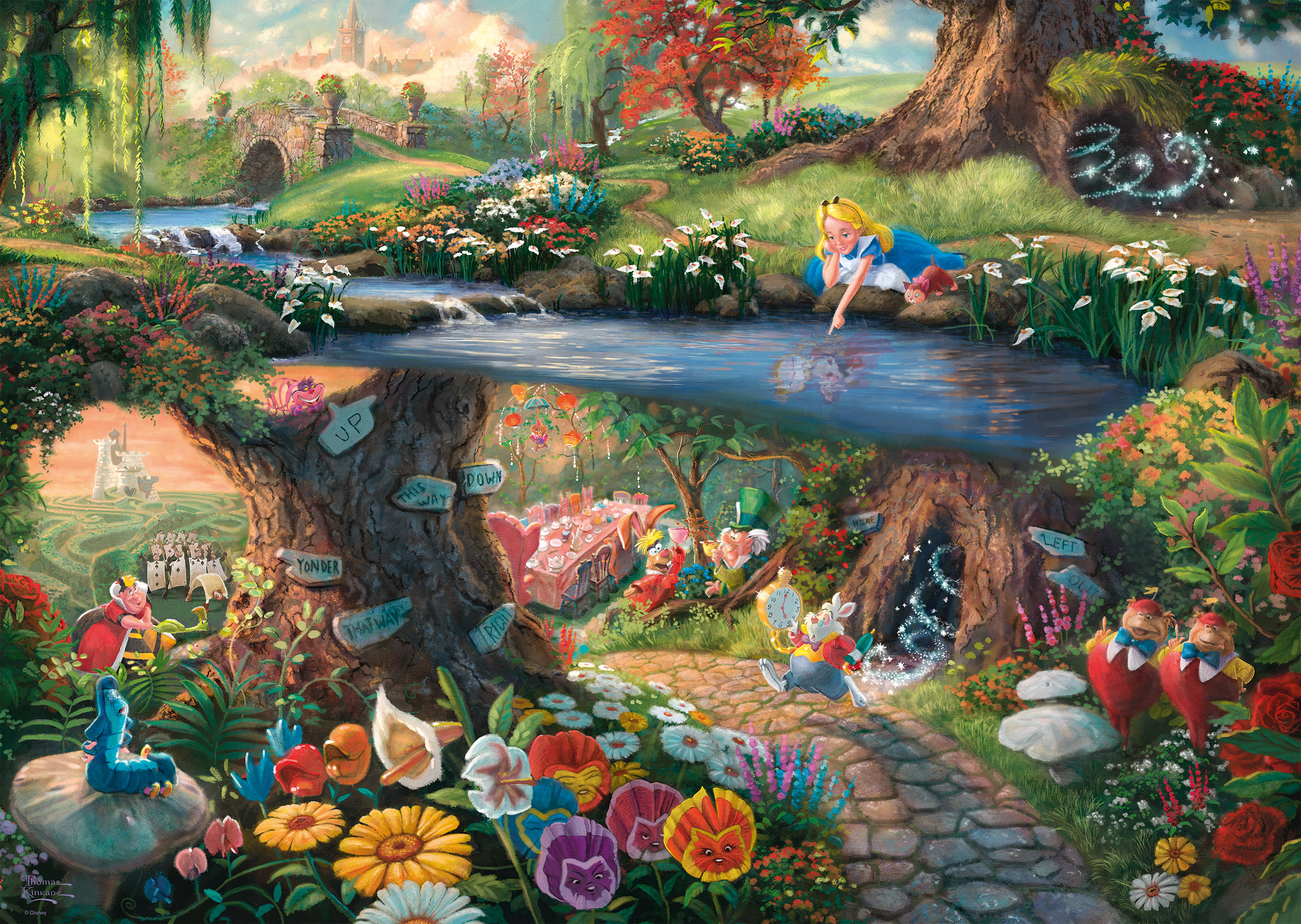 Thomas Kinkade - Disney - Alice in Wonderland