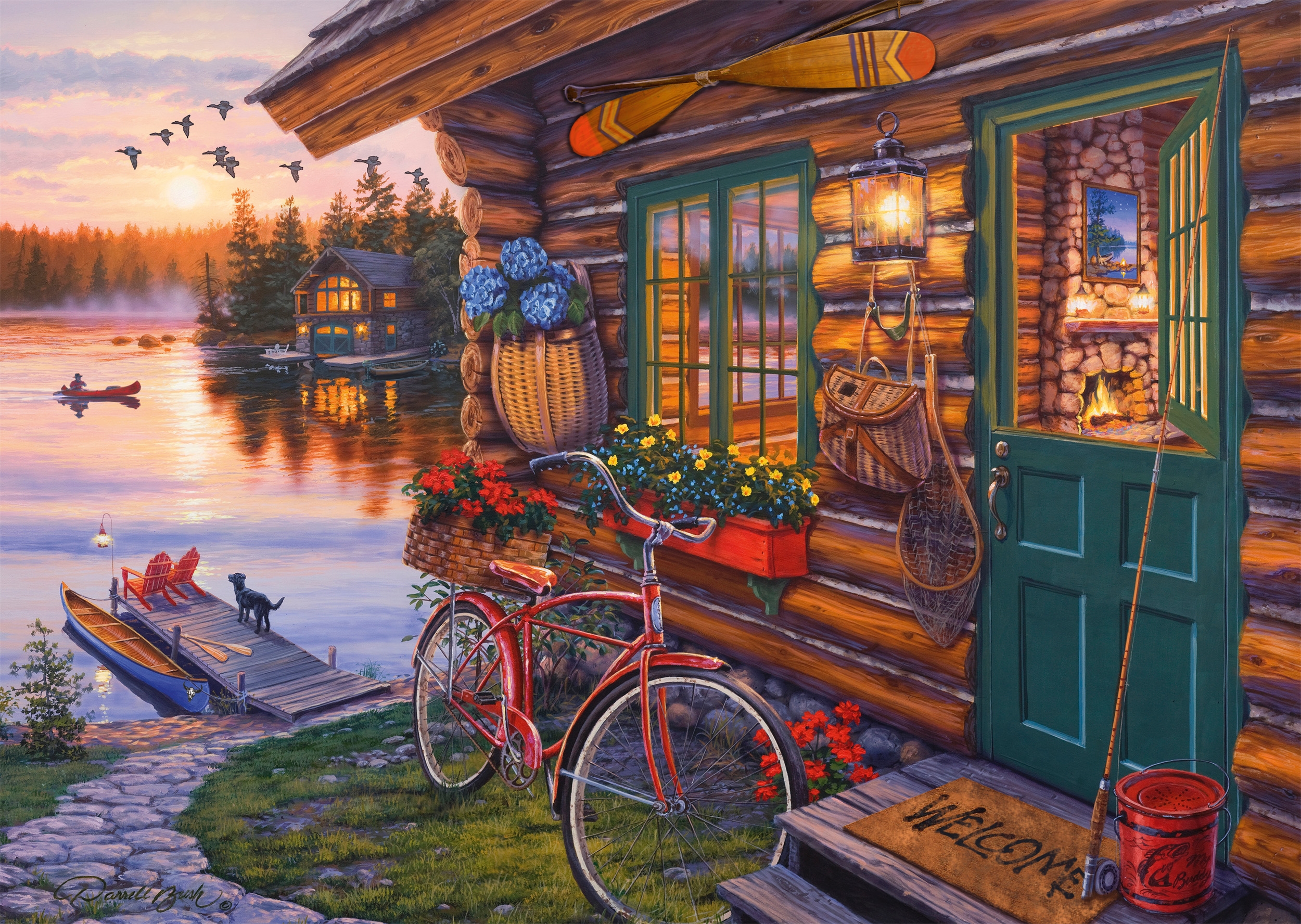 Lakeside Cabin with Bike