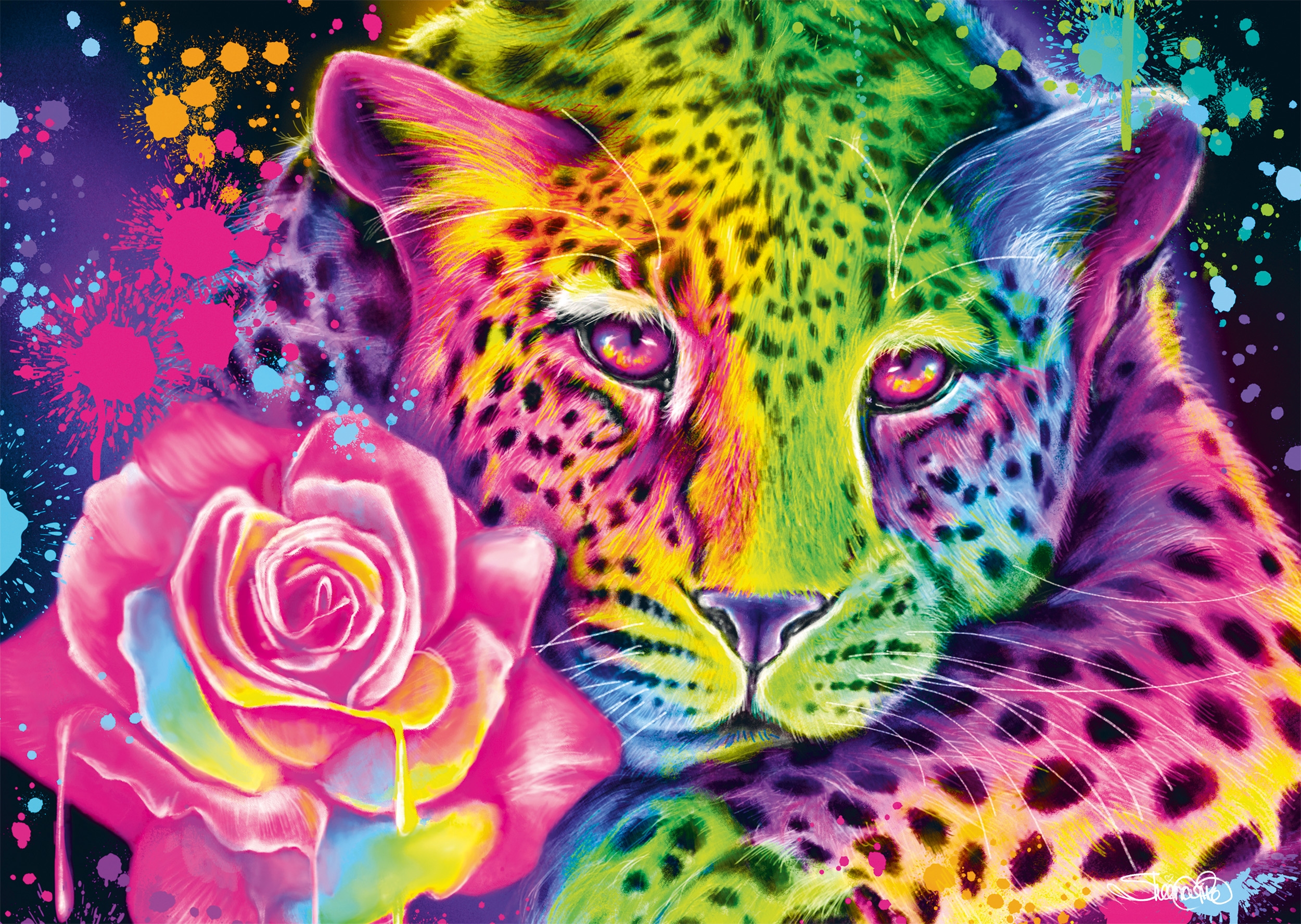 Neon Rainbow Leopard