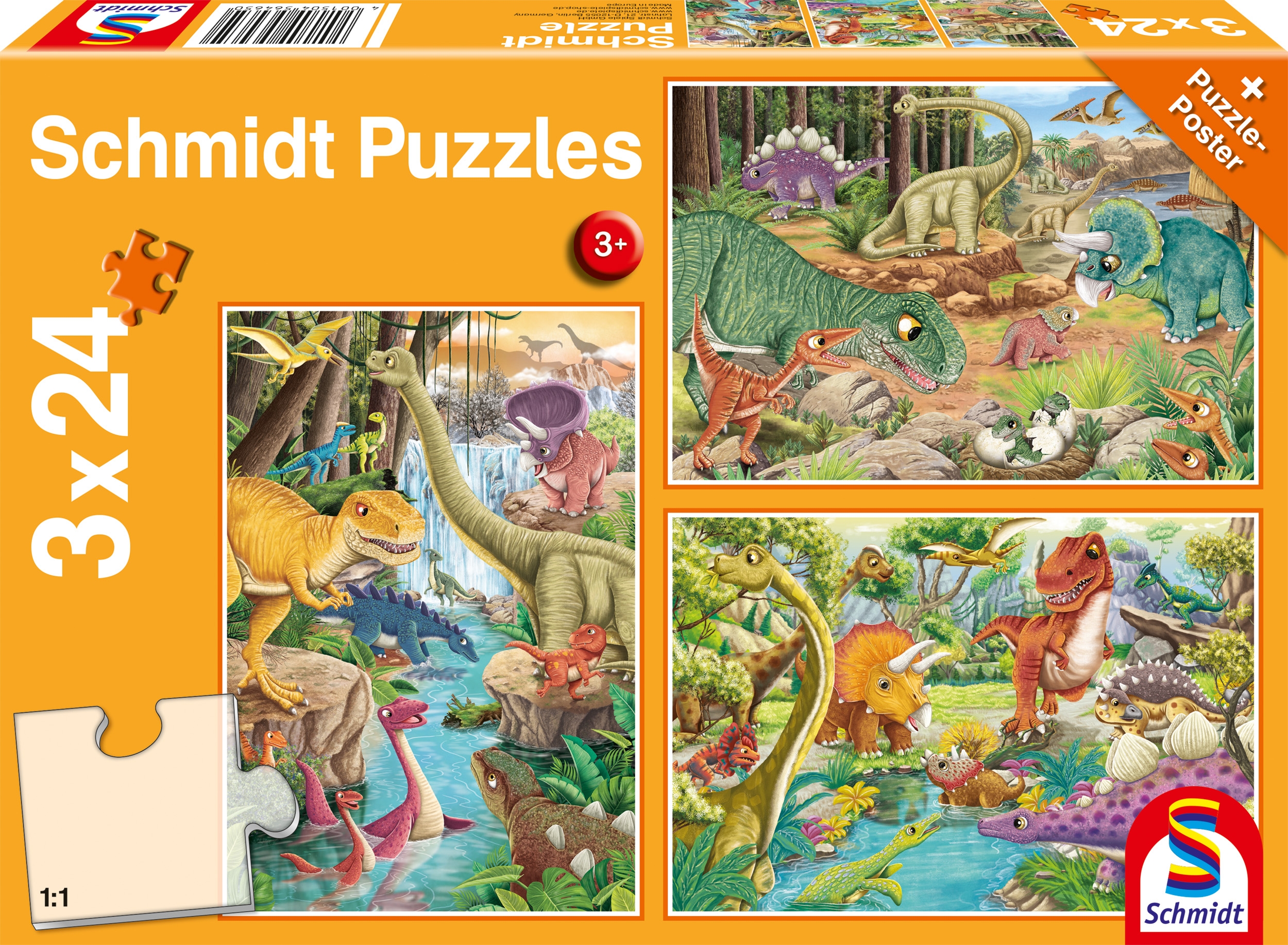 3 Puzzles - Fun with Dinosaurs