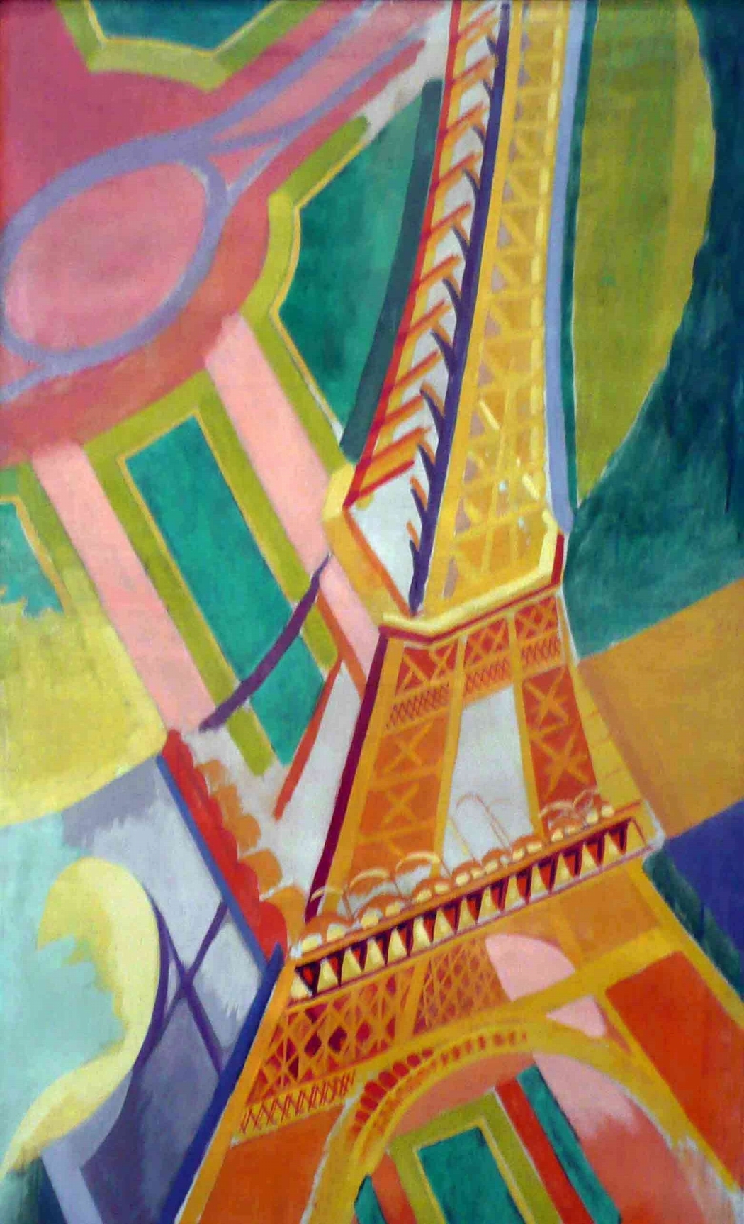 Handgeschnittenes Holzpuzzle - Robert Delaunay - Eiffelturm