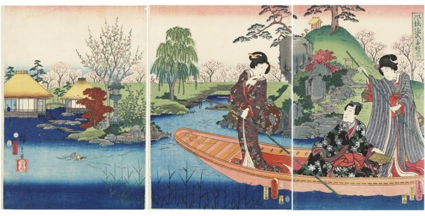 Handgeschnittenes Holzpuzzle - Utagawa Kunisada