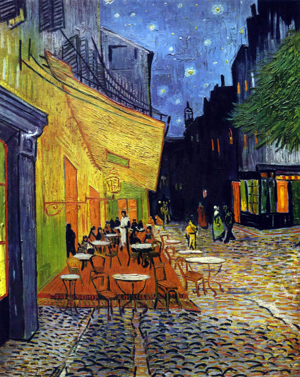 Handgeschnittenes Holzpuzzle - Vincent Van Gogh: Caféterrasse Am Abend