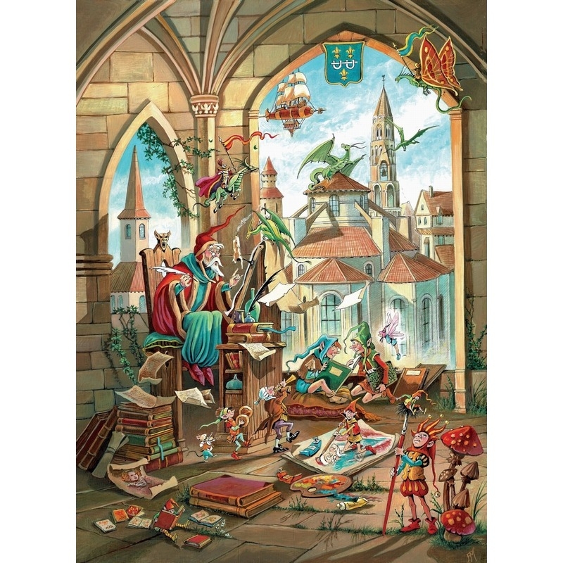 Hand-cut wooden puzzle - The Sorcerer'S Apprentices