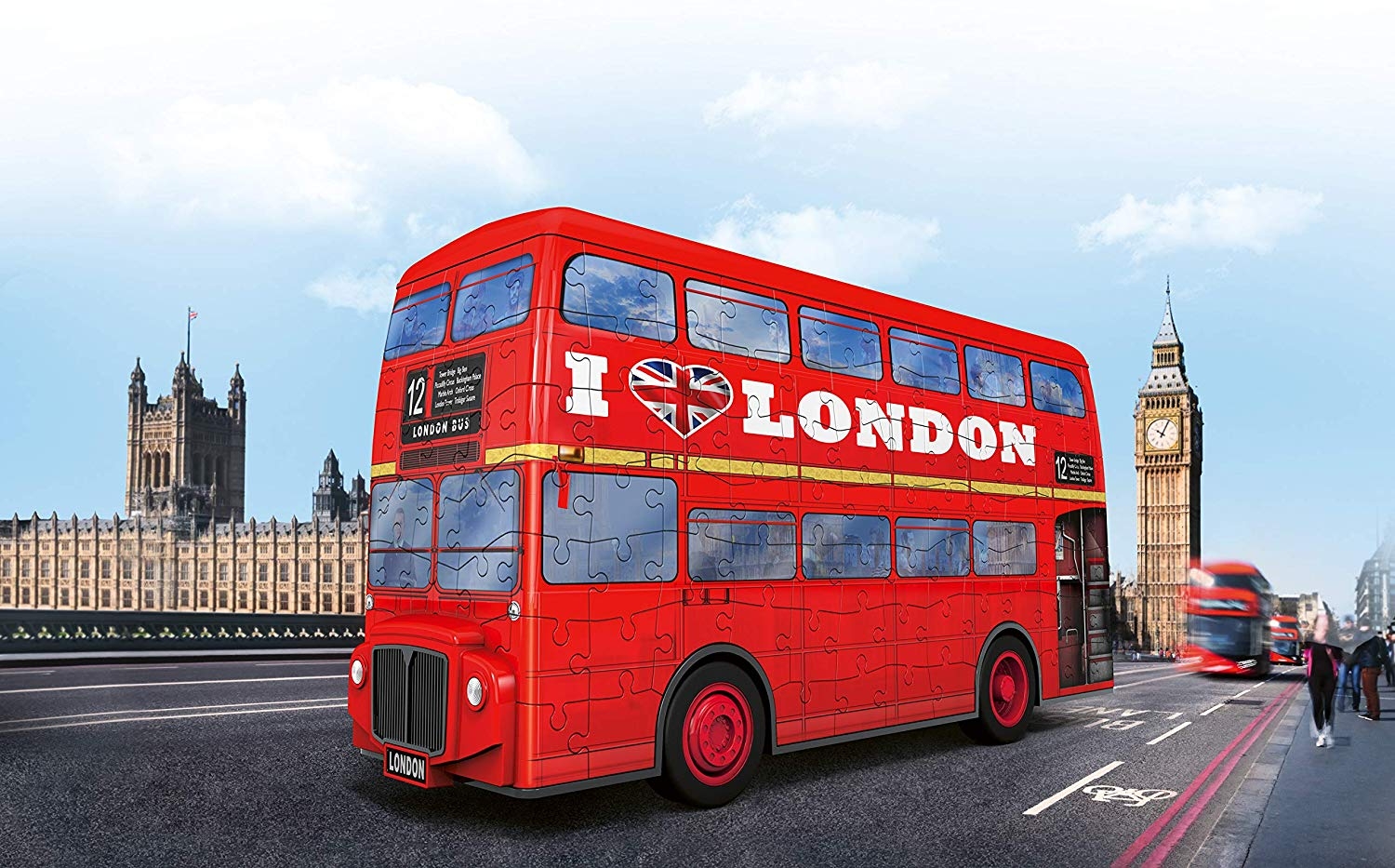 3D Puzzle - London Bus - Ravensburger - 216 pieces | jigsawpuzzl…