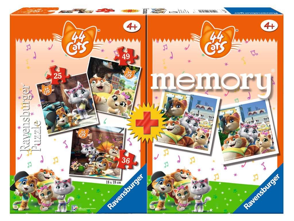 3 Puzzles + Memory - 44 Cats