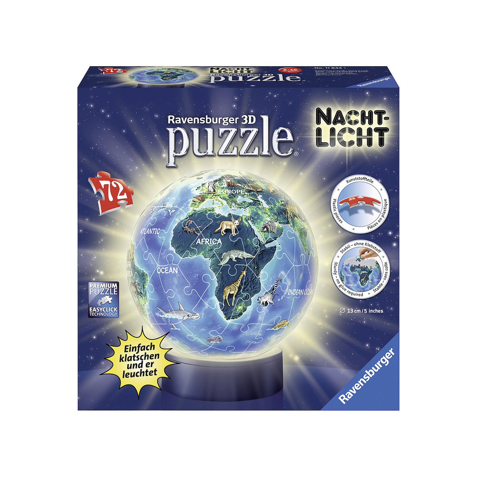 3D Puzzle-Ball with LED - World - Ravensburger - 72 pieces | jig…
