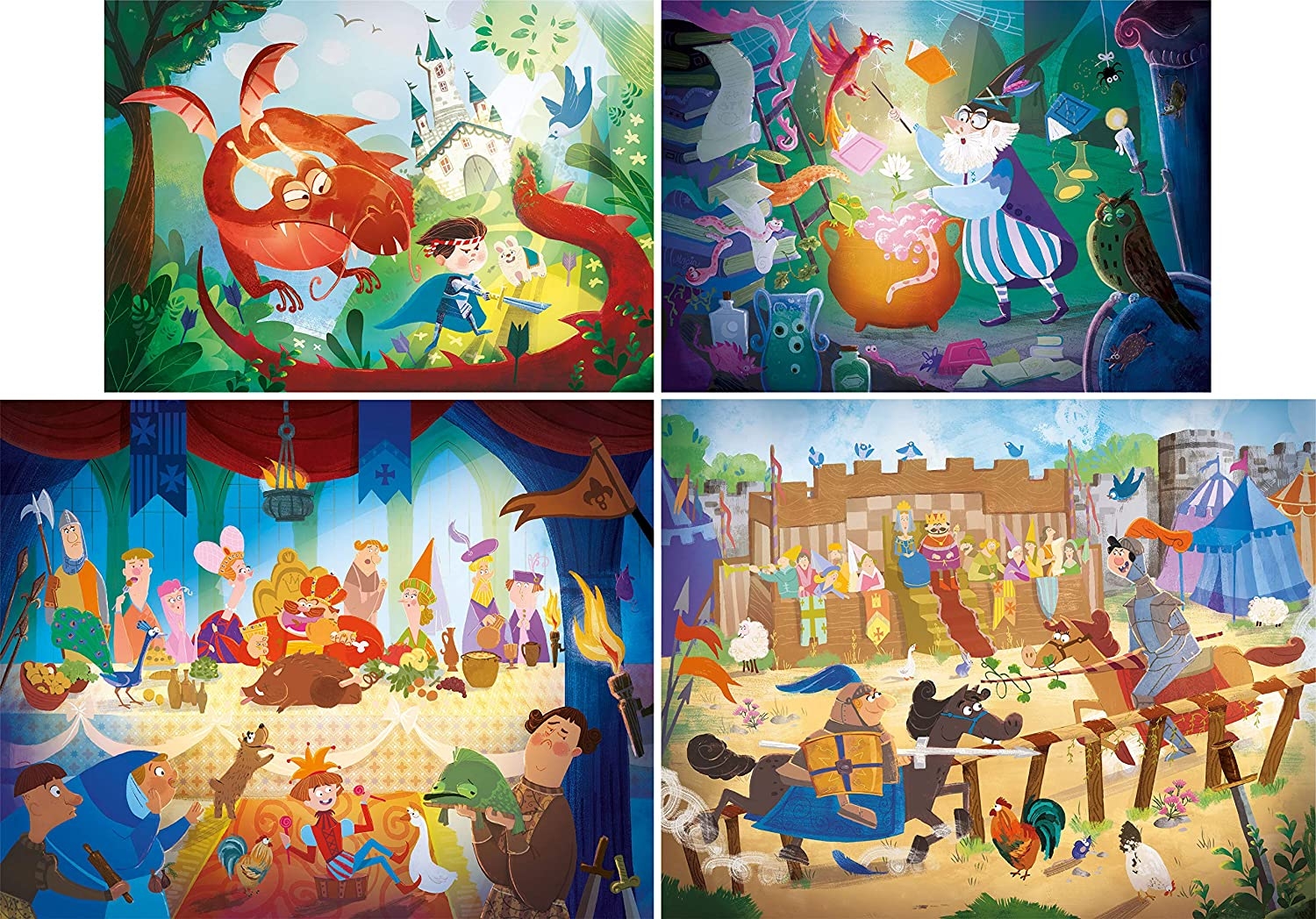 Once upon a time - 4 Progressive Puzzles (20/60/100/180 Pieces)