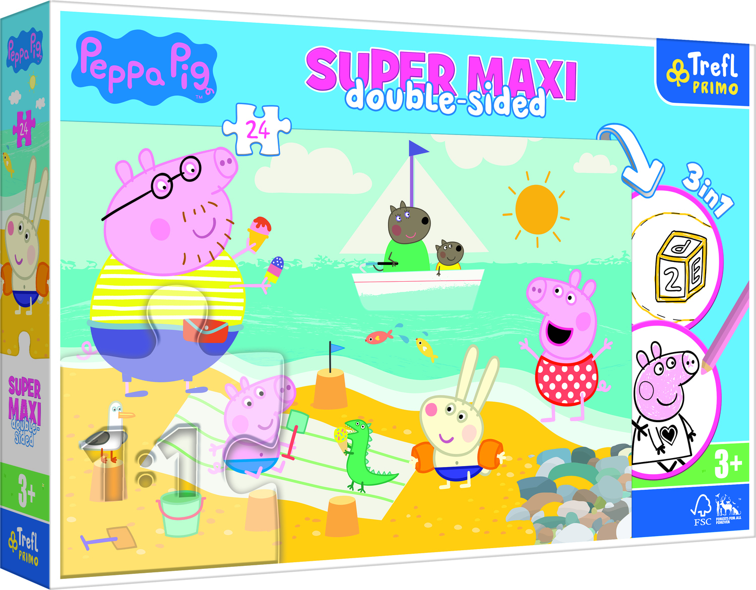 XXL Pieces - Happy Peppa Pig Day - Trefl - 24 pieces | jigsawpuz…