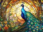 Stained Glass Zoo - Peacock