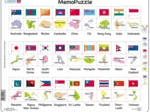 Frame Puzzle - The Flags and Capitals of 27 Countries in Asia and the Pacific
