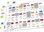 Frame Puzzle - The Flags and Capitals of 27 Countries in Asia and the Pacific