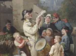 François-Louis Lanfant de Metz: Ein Ausrufer wird von Kindern geneckt, 1892