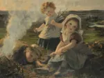 Sophie Gengembre Anderson: The Bonfire, 1903