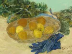 Van Gogh Vincent - Still Life of Oranges and Lemons with Blue Gloves, 1889