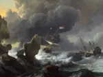 Ludolf Backhuysen: Ships in Distress off a Rocky Coast, 1667