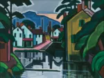 Oscar Bluemner: Old Canal Port, 1914
