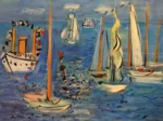 Raoul Dufy - Decorated Boats, 1946