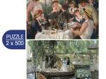 2 Puzzles - The Art of Auguste Renoir: Luncheon of the Boating Party - La Grenouillère