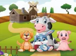 Wooden Puzzle - Farm Pose