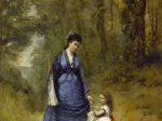 Jean-Baptiste-Camille Corot: Madame Stumpf and Her Daughter, 1872