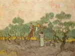 Van Gogh: Women Picking Olives,1889