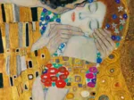Gustave Klimt - The Kiss (detail), 1908