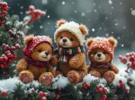 Little Bears in the Snow
