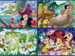 4 Puzzles - Clásicos Disney (Aladdin. Jungle Book. Alicia. Peter Pan)