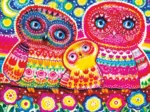 Wooden Puzzle - Colorful Owls