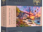 Wooden Puzzle - Sunset at Golden Gate