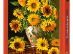 Sunflowers in a Peacock Vase