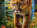 Mountain Lion In The Forest